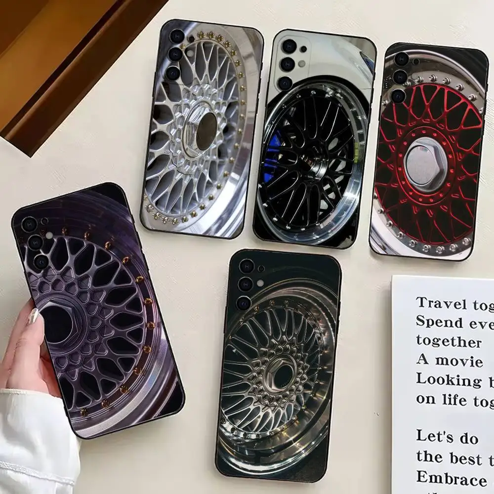 

Bbs-S car wheels Phone Case For Samsung S25,S24,S21,S22,S23,S30,Ultra,S20,Plus,Fe,Lite,Note,10,Black Cover