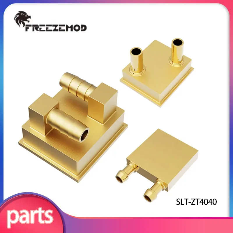 FREEZEMOD All Red Copper Water Cooled Heat Absorption Block CNC Machining Integrated Welding High Pressure Resistance/SLT-ZT4040