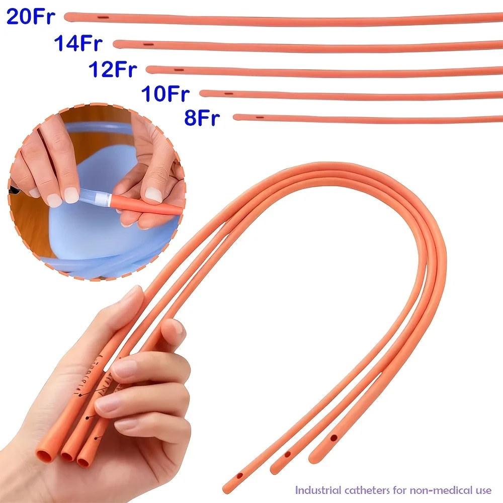8Fr/10Fr/12Fr/14Fr/20Fr Red Flexible Rubber Tubes, Often Used for Liquid Transfer and Liquid Delivery, Are Suitable for More Advanced Laboratory Liquid Transfer, Distribution, and Conduit Fittings