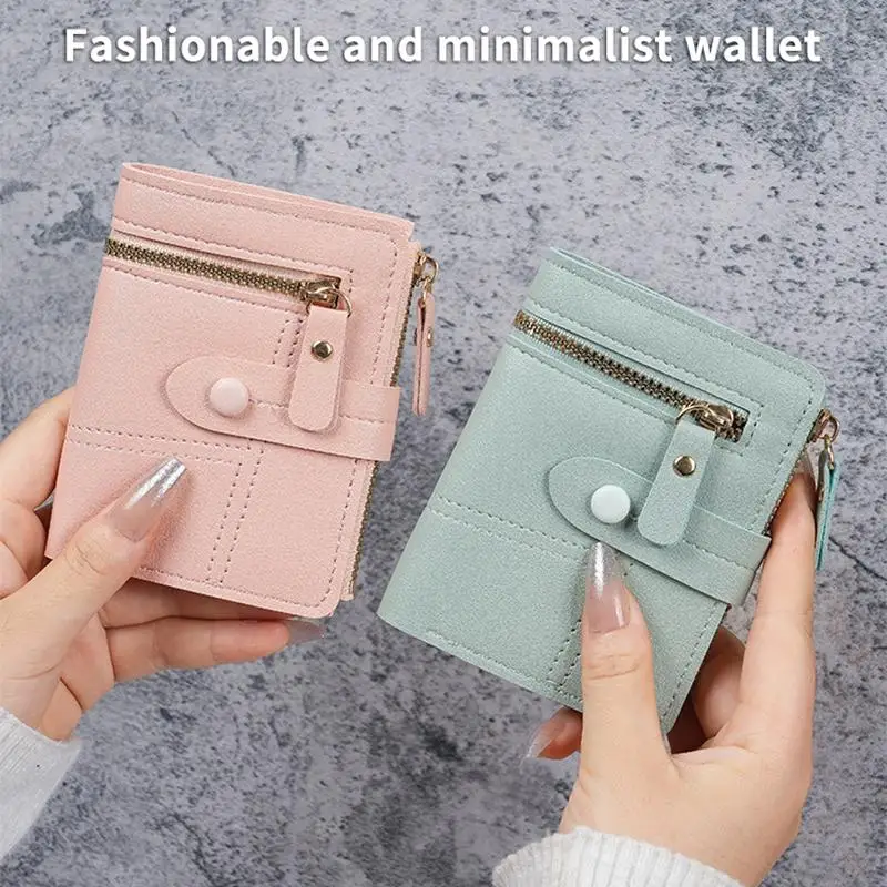 Schlanke Damen-Geldbörse aus PU-Leder mit Reißverschluss-Münzfach und mehreren Kartenfächern, perfekt für den täglichen Gebrauch, Outdoor-Einkäufe und Reisen. – Detail 6