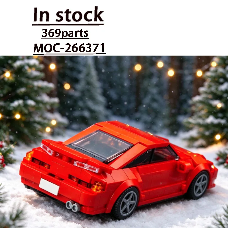Building Block Forest MOC-266371 Hot-Selling Red Sports Iconic Super Racing Car Model 369 Parts Birthday Christmas Toy Gift