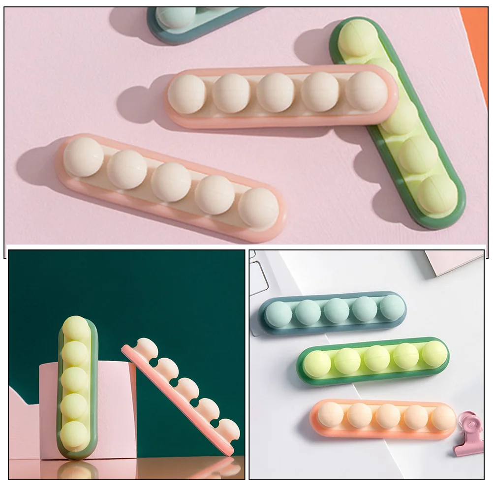 6 Stück Kabelhalter, Schreibtischkabel-Organizer, selbstklebender Silikon-Management-Clip zum Aufladen von Kopfhörern, Netzwerk-Audiokabeln, spurlos