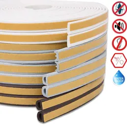 5 Meters DIPE Self-adhesive Door And Window Sealing Strip Glass Window Anti-collision Rubber Strip Foam Sound Insulation Strip
