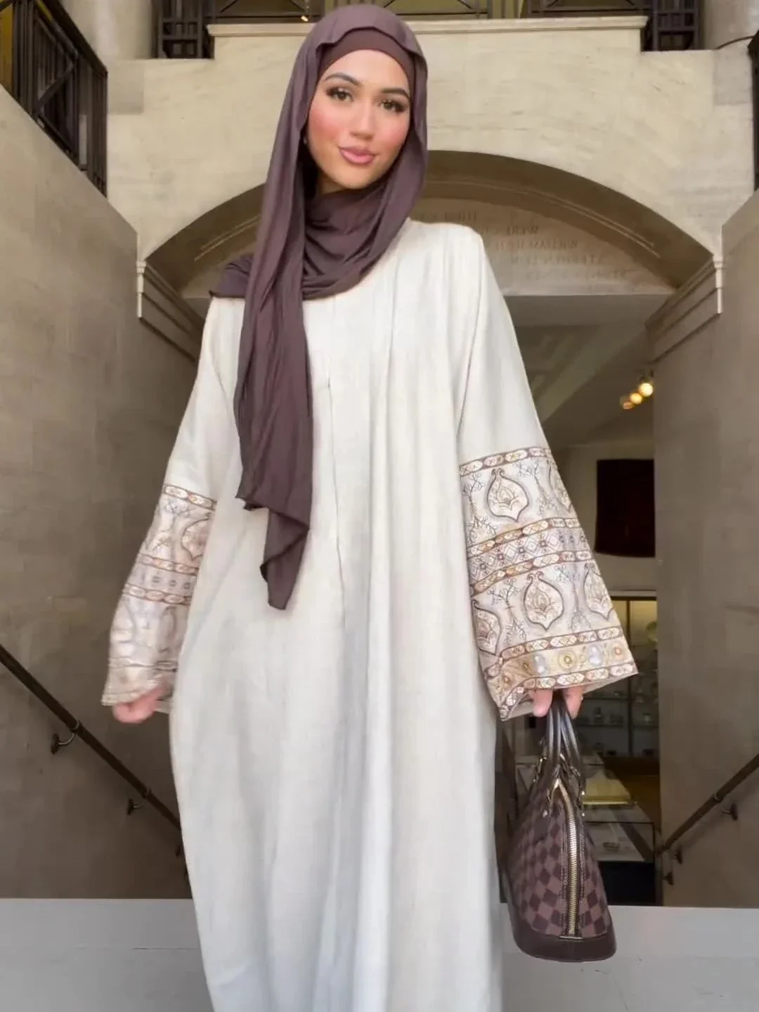 Robe musulmane vintage pour femmes, Abayas du Ramadan, Jalabiya, Robe de soirée arabe, Kaftan à manches longues, Robe longue éducative