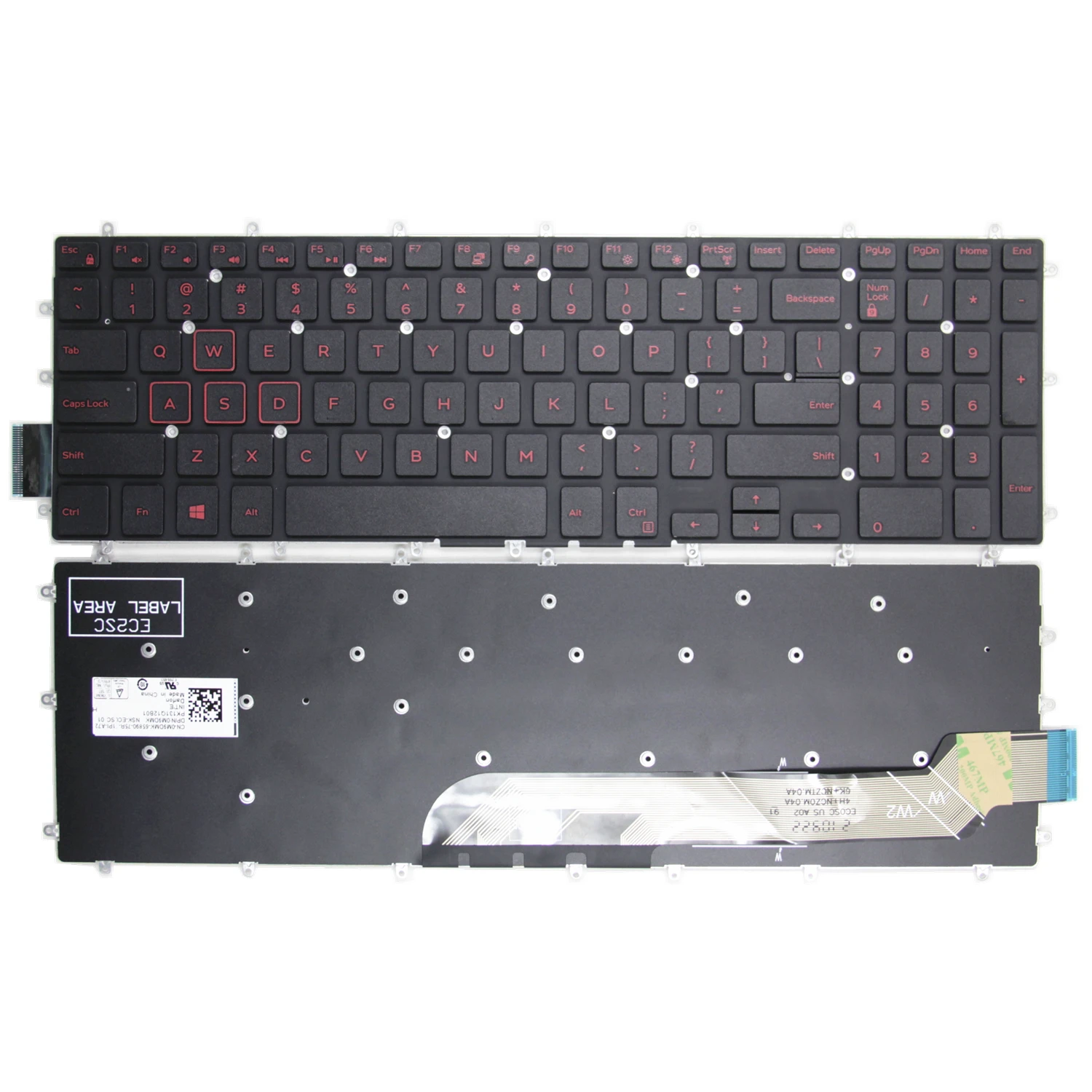 100%New Original US Keyboard for Dell 5583 3572 3578 7577 G5 5590 5587 G7 7790 7580 7590 G3 3590 P72F P71F Laptop Keyboard