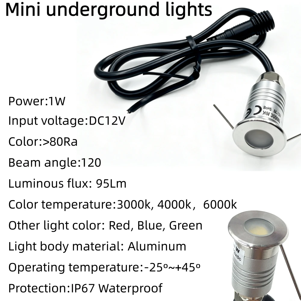 1W Garden Stairs Light 12V IP67 Waterproof Path Yard Patio Corner Mini Led Outdoor Lights Step Deck Staircase Wall Lamps