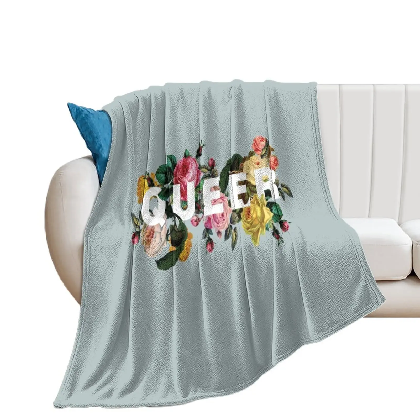 

Queer (Antique Roses) Throw Blanket Quilt Softest Hairy Blankets For Sofas Blankets