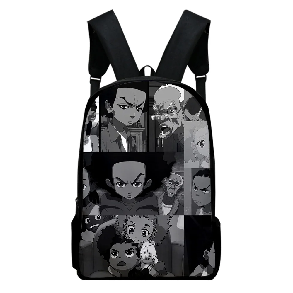 The Boondocks Ransel Kartun Tas Sekolah Tas Anak-anak Dewasa 2023 Tas Harajuku Gaya Kasual