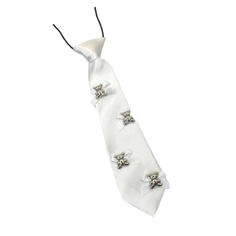 5ASD 유니폼 검은 넥타이 남성용 조절 식 밴드 여성 내구성 폴리 에스테르 직물의 날 밤 사용