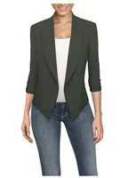 Big Size Slim Women Blazers Fashion 2022 Spring Jacket Female Work Office Solid Pocket Notched Blazer Feminino Coat