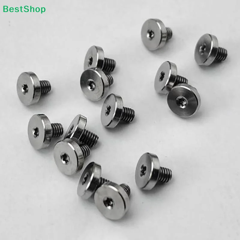 ♬ 4 Stück Titanlegierungsschrauben M3 mit Flachkopf für Messergriffe, T8 Torx Flachkopfschrauben, Nägel, DIY-Spindel, Titanlegierungsschraube