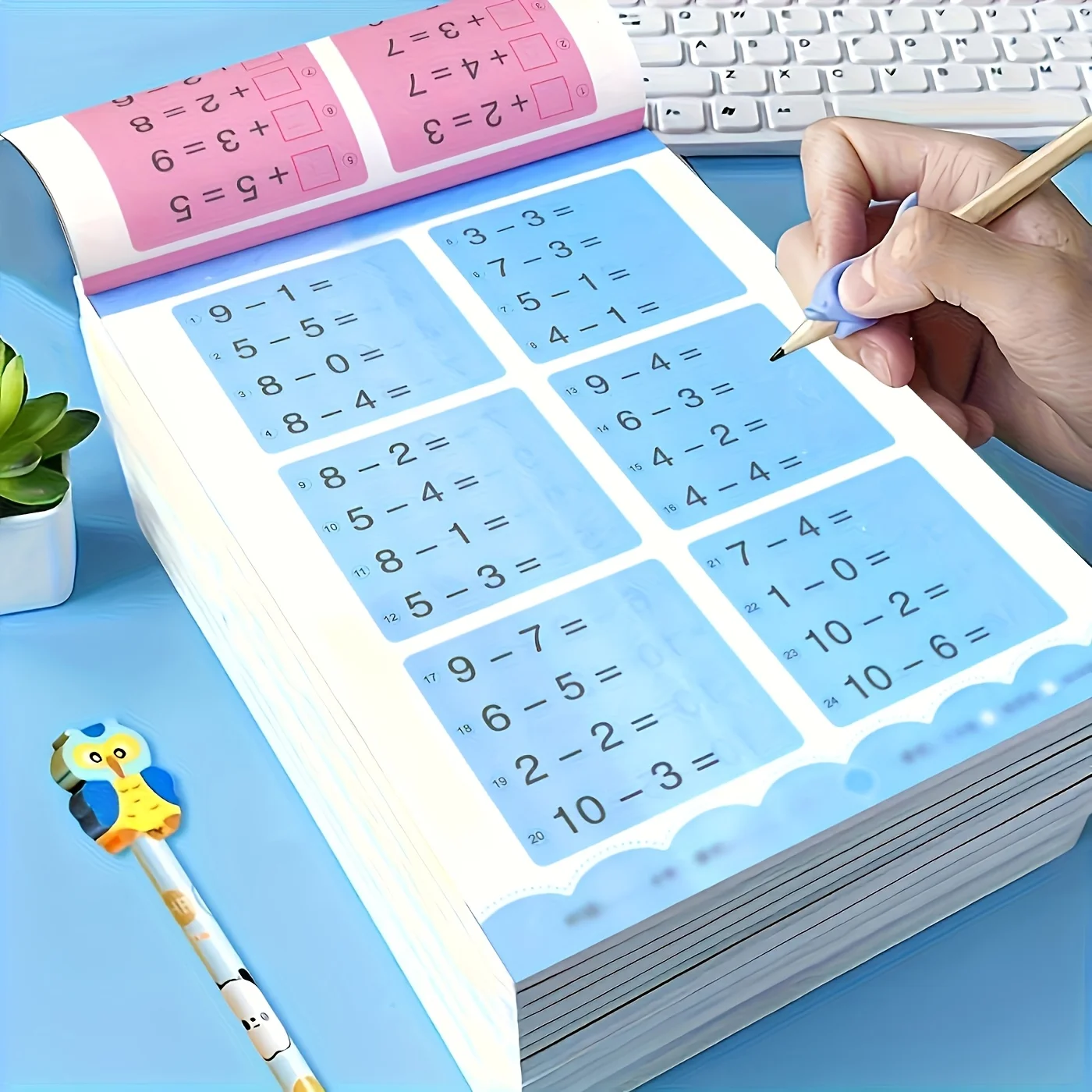 Children's Mathematics Workbook, Student Horizontal Addition and Subtraction Combination To Improve Thinking Training Workbook