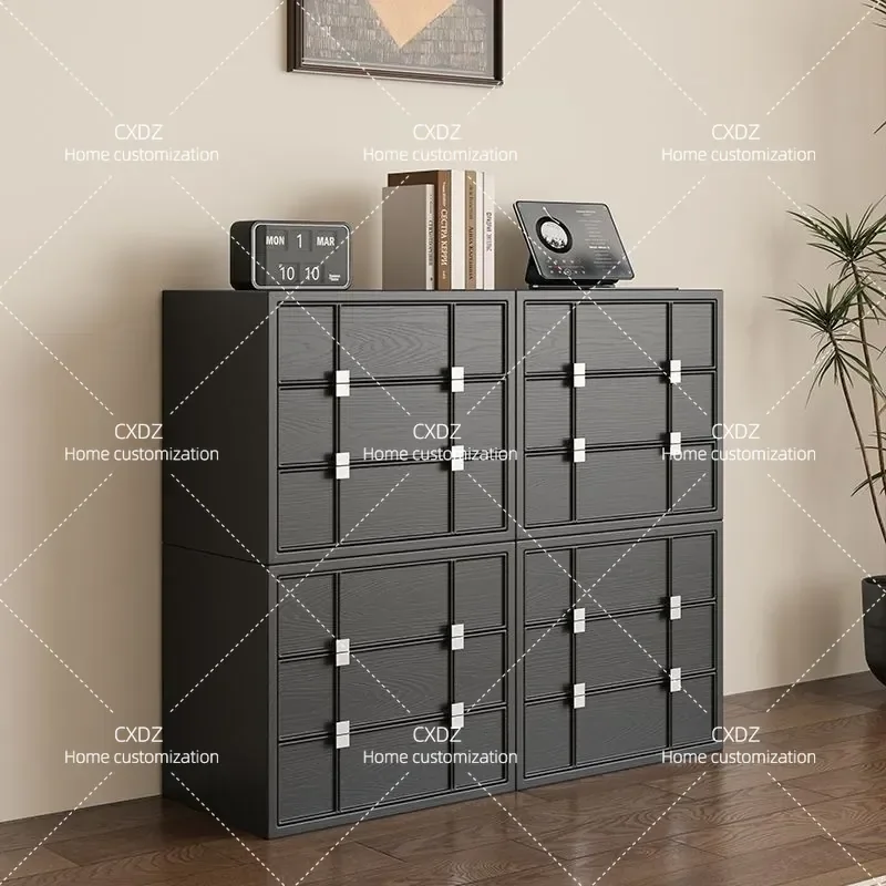 Medieval style chessboard module locker, bedroom side cabinet, floor-to-ceiling living room TV cabinet, storage drawer, chest