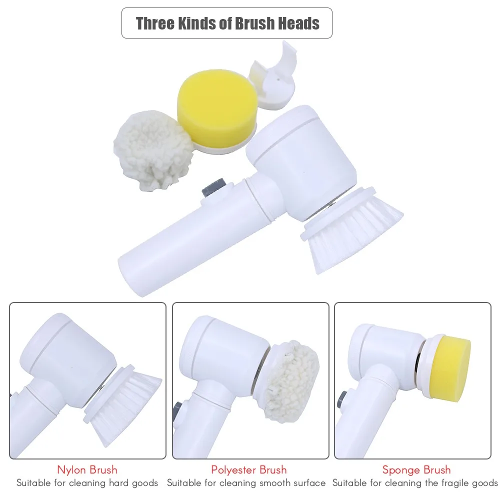 Electric Cleaning Brush 5-in-1 Magic Battery Powered Scrubber