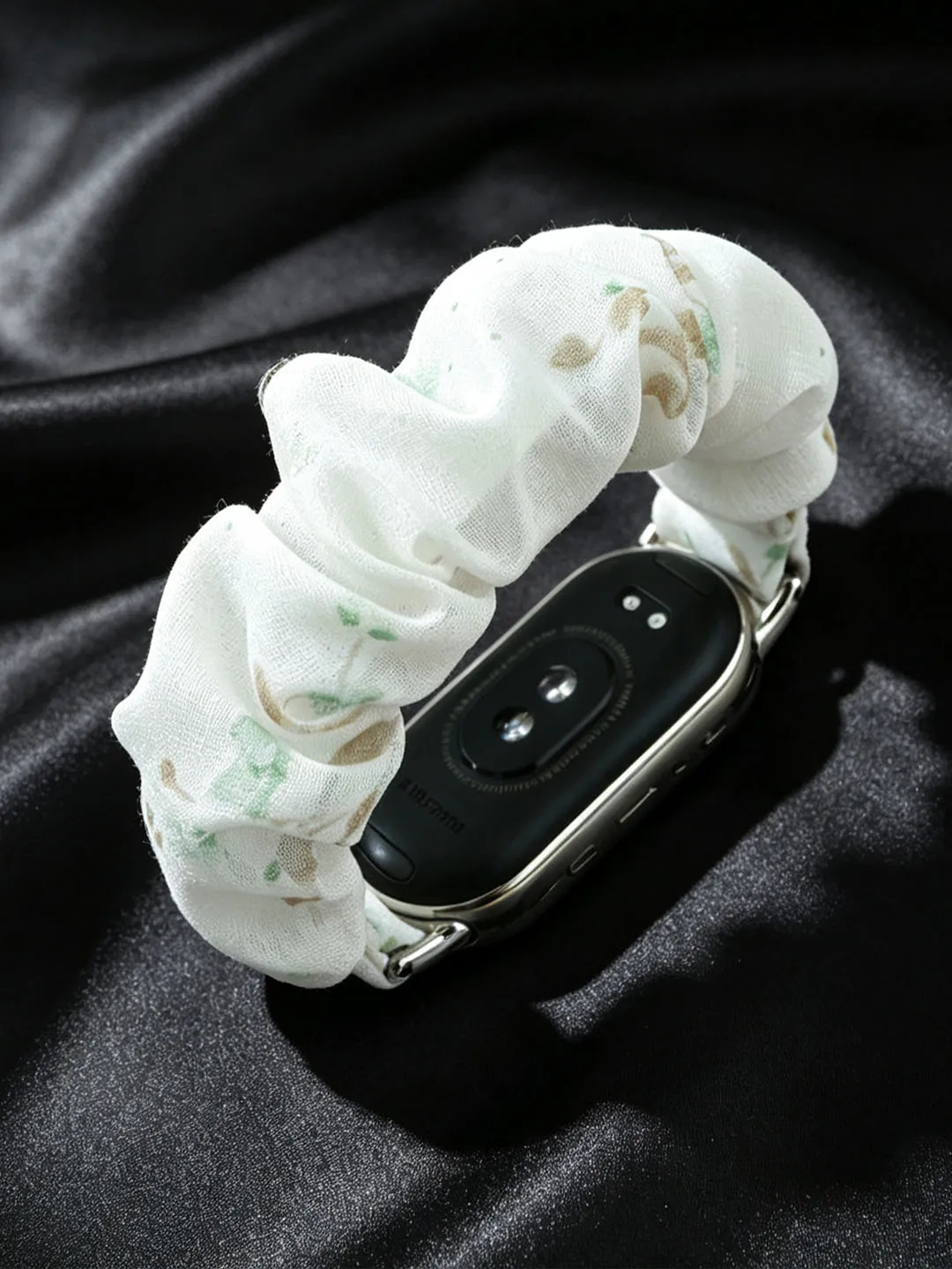 Scrunchies Stretchy Strap for Xiaomi Mi Band 10/9/8 Bracelet for Women Small Size Elastic Fabric Band for Mi Band 9 Wristband