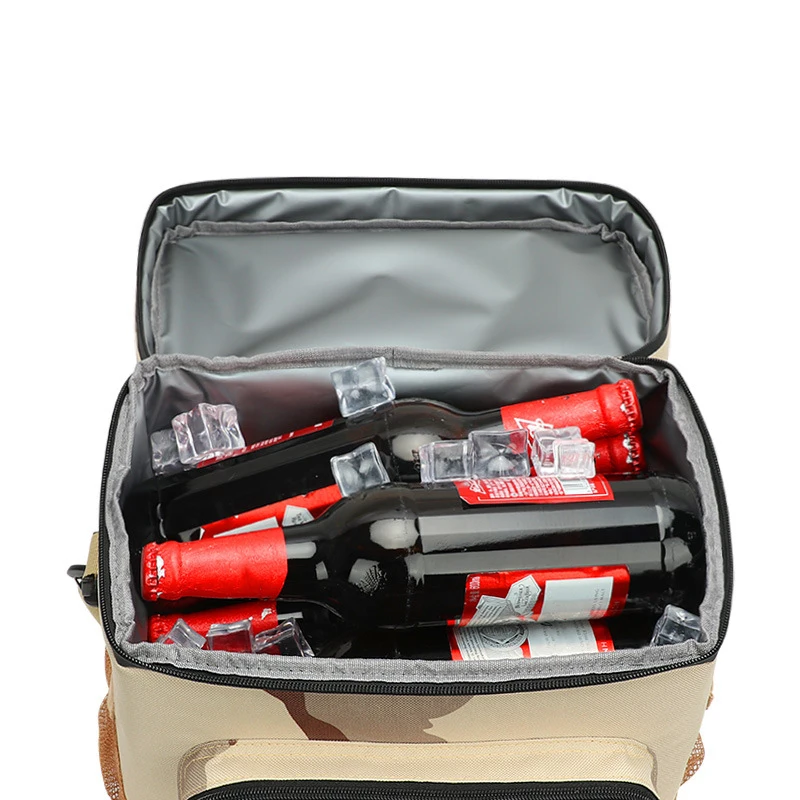 Square wholesale outdoor waterproof camouflage insulated bagconvenient lunch bag for work