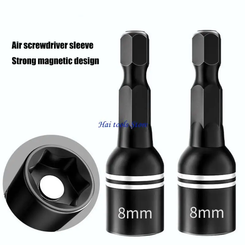 X37E 8mm 5/16" Hexagonal Drill Bit Nut Driver Set Impact Socket Adapter