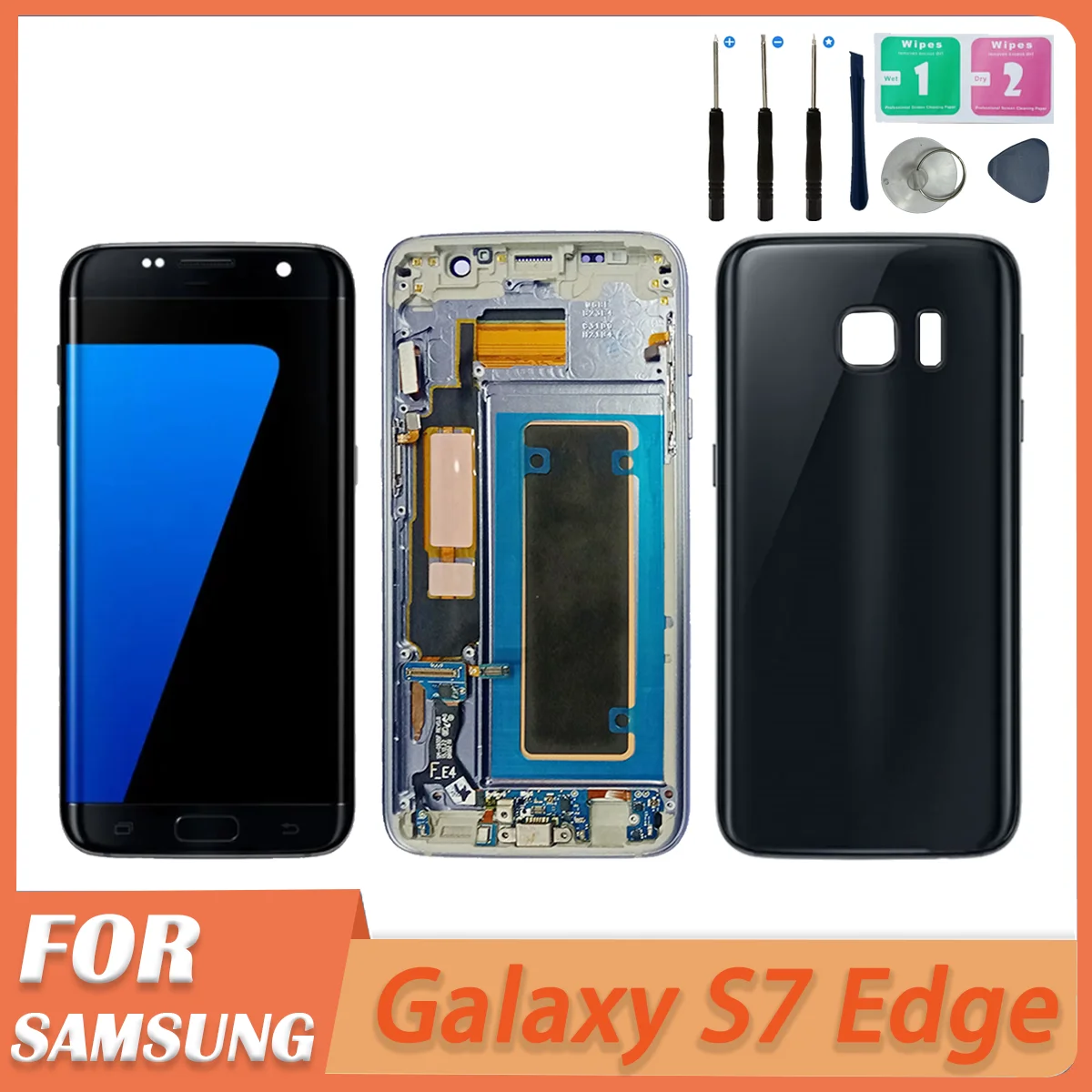 OLED LCD Display For Samsung Galaxy S7 Edge G935 G935F G935FD G935V G935A LCD Touch Screen With Frame