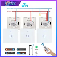 Intermediate Stair Switch WiFi Smart Switch Glass Wall Touch Switches RF433 Remote Control Tuya Alexa Google Home Bingoelec