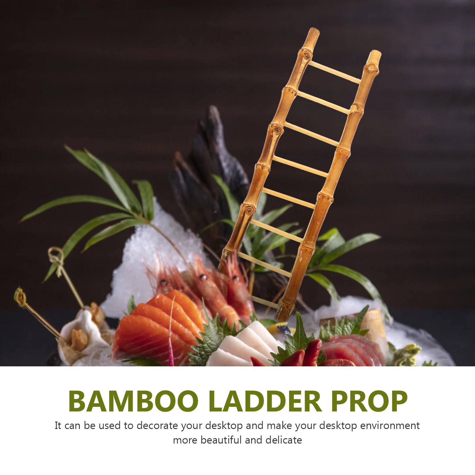

Simulation Bamboo Ladder Decorative Item for Photography and Home Use Beautiful Craftsmanship Bamboo Ladder Ornament