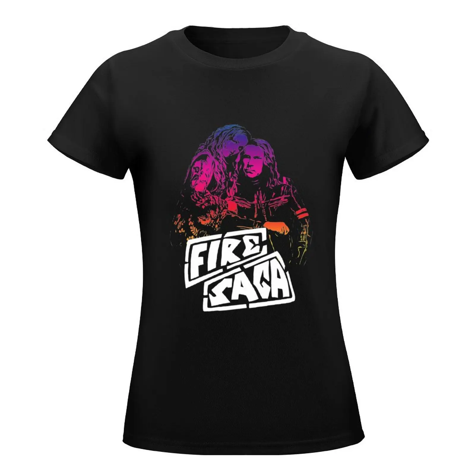 fire saga T-Shirt Blouse funny plus size tops oversized workout shirts for Women