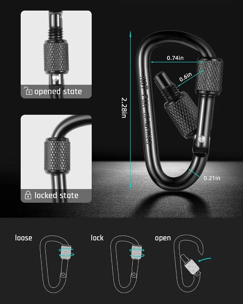 Magnetic Quick Release Carabiner Keychain Detachable Key Ring Heavy Duty Key Holder for Outdoor Camping EDC