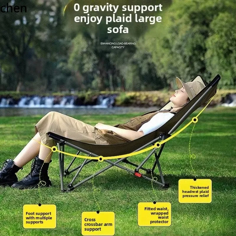CZ Outdoor Folding Portable Moon Chair for Camping, Office Nap, and Beach Use