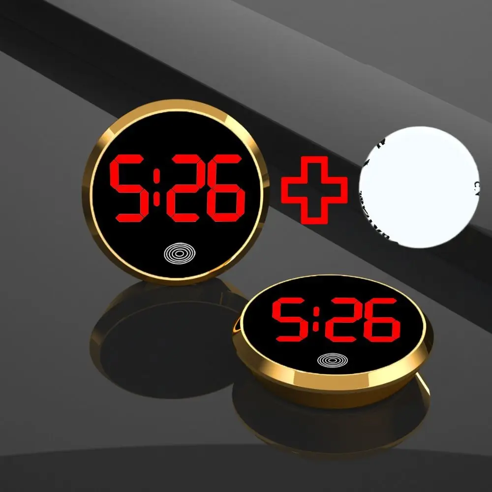 Touch-Activated Car Dashboard Clock LED Time Display Novelty Digital Clock Mini Mute LED Electronic Watch Home/Office