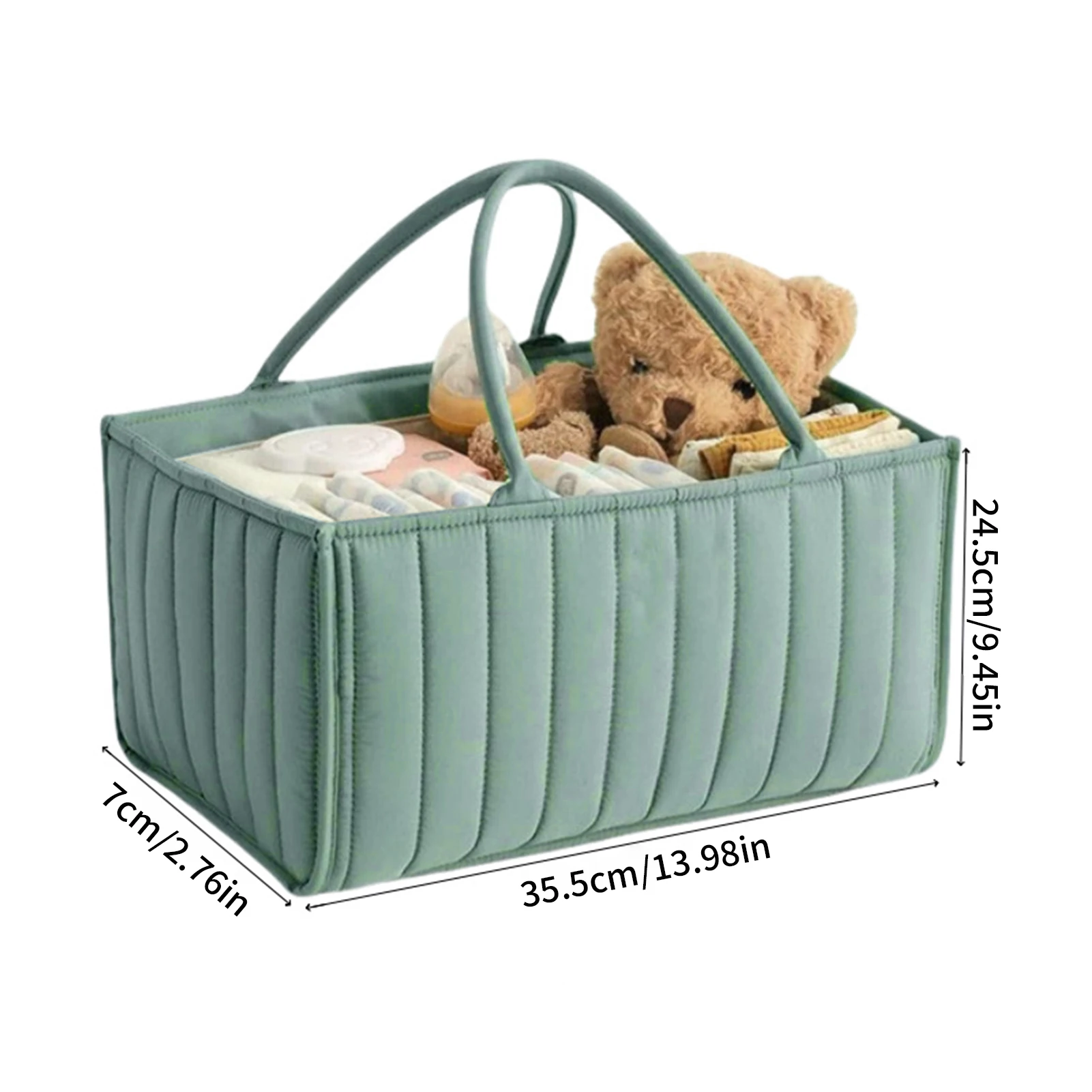 Collapsible Diaper Caddy Organizer Portable for Nursery Storage Bag Foldable Travel Tote Durable Washable