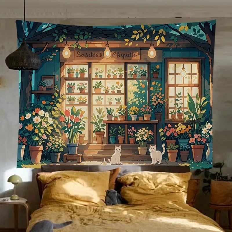 Mori Background Cloth Ins Tapestry Room Bedside Decoration Canvas Wall Cover Ugly New Fashion
