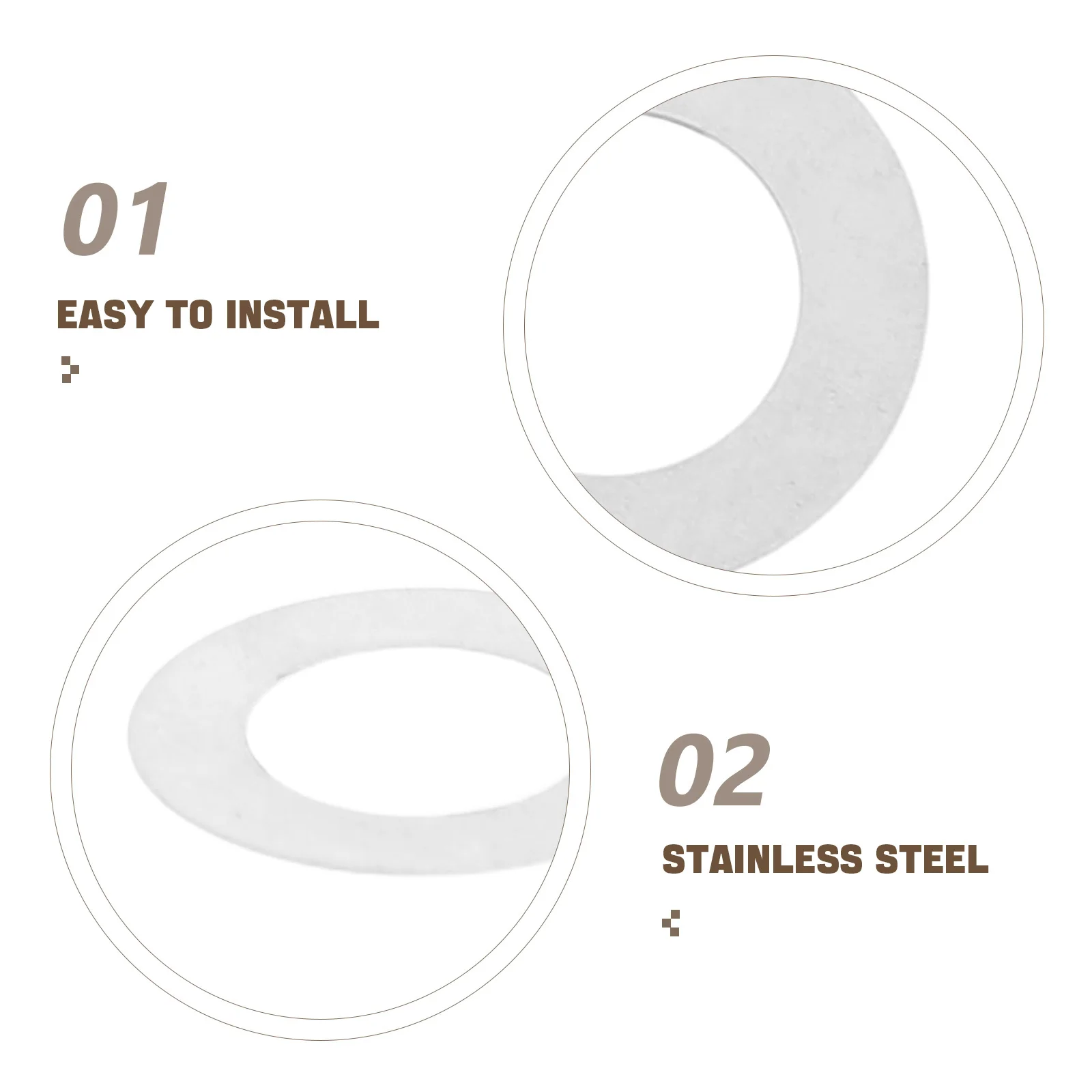 100 قطعة رقيقة جدا مقبض باب من الفولاذ المقاوم للصدأ المغزل غسالات الفواصل المسطحة للمنزل الأجهزة إصلاح صيانة غسالة صغيرة