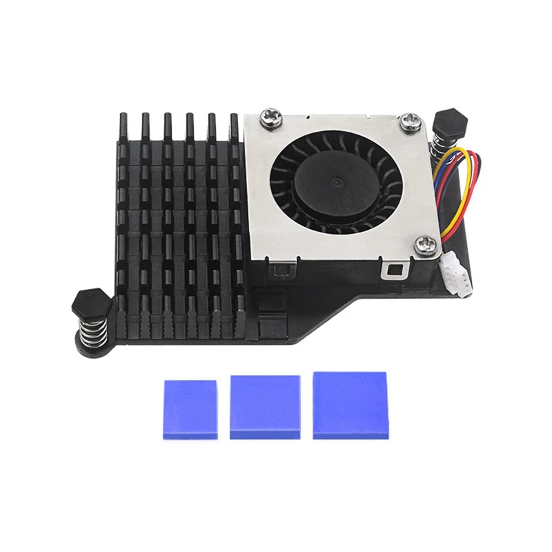 1 Set Cooler Metal Heatsink Radiator Active Cooler With Speed Cooling Fan For Raspberry Pi 5