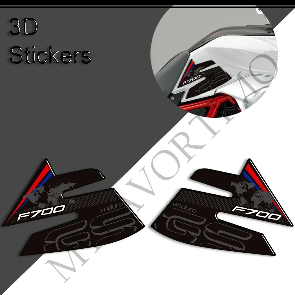 Motocicleta Adesivos Decorativos, Tanque Pad, Punhos, Decalques, Protetor, Gás, Combustível, Kit de Óleo, Joelho para BMW F700GS, F700