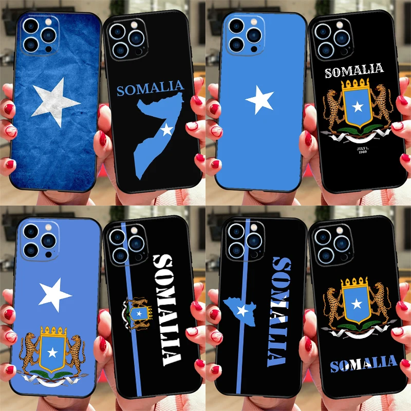 Somali Somalia National Flag Phone Case For iPhone 16 15 11 12 13 14 Pro Max Mini X XS XR Plus SE2 Funda Coque Capa Cover