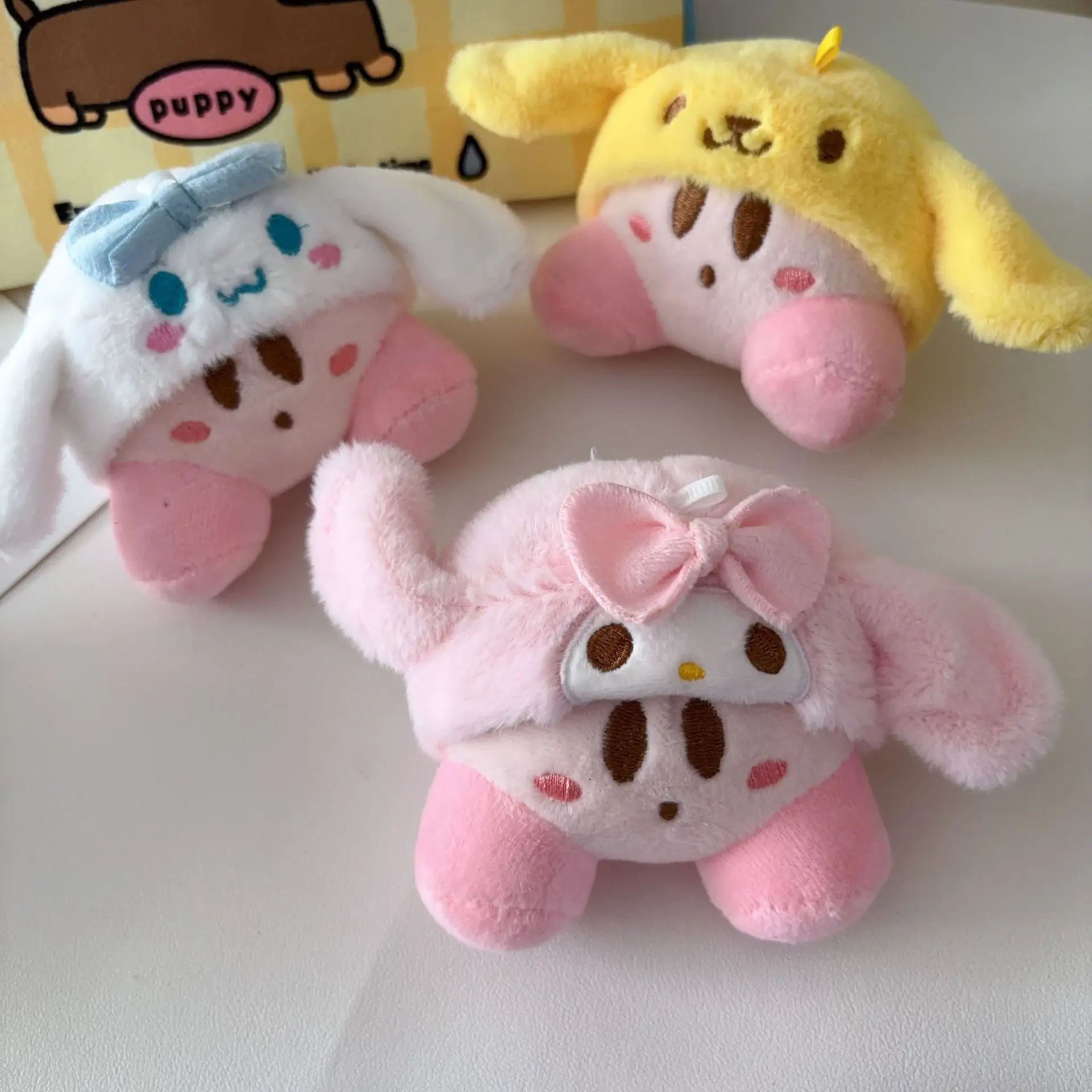 

Creative Cross dressing Hat Pendant Keychain Plush Toy Doll Comes with Metal Simple Keychain as a Birthday Gift for Girlfriend