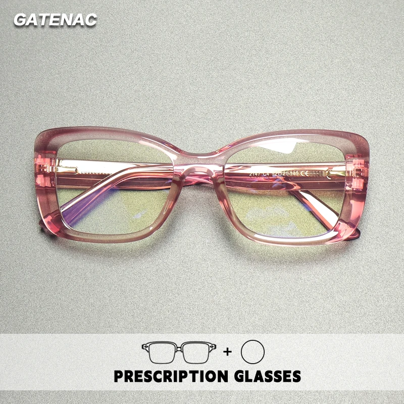 

Gatenac Reading Glasses Women Pink Myopia Anti Blue Light Prescription Progressive Glasses Photochromic Multifocal Eyewear