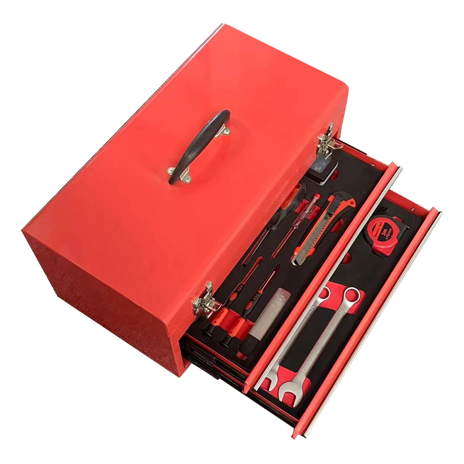 78-piece Three-layer Drawer Red Iron Box Tool Set Carbon Steel CRV Supports Custom Heavy-duty Manual Power Tool Set Vde