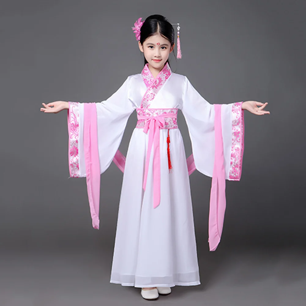 Crianças chinesas ano novo natal princesa cosplay traje para carnaval traje de halloween para o miúdo meninas vestido