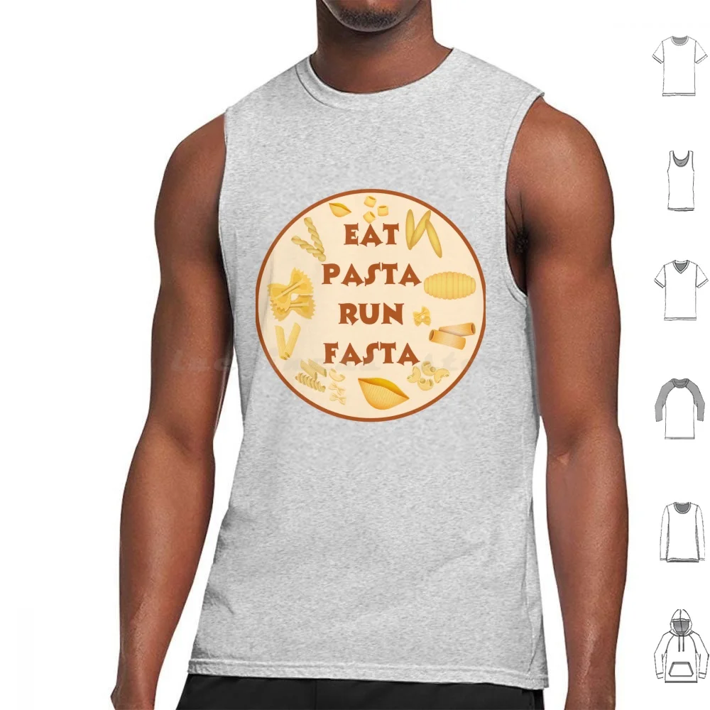 Eat Pasta Run Fasta Tank Tops Print Cotton Running Pasta Eat Pasta Track Eat Pasta Run Fasta Cross Country Run Faster Run