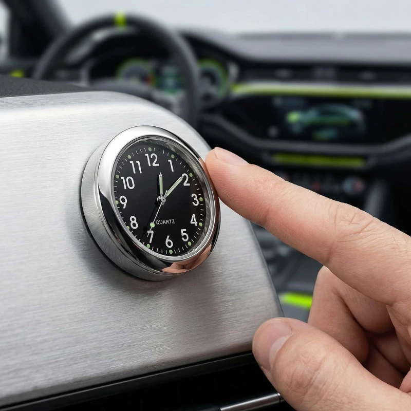 

New Mini Car Clock Universal Car Dash Clock Luminous Internal Stick-On Digital Watch Mechanics Quartz Clock Car Accessories