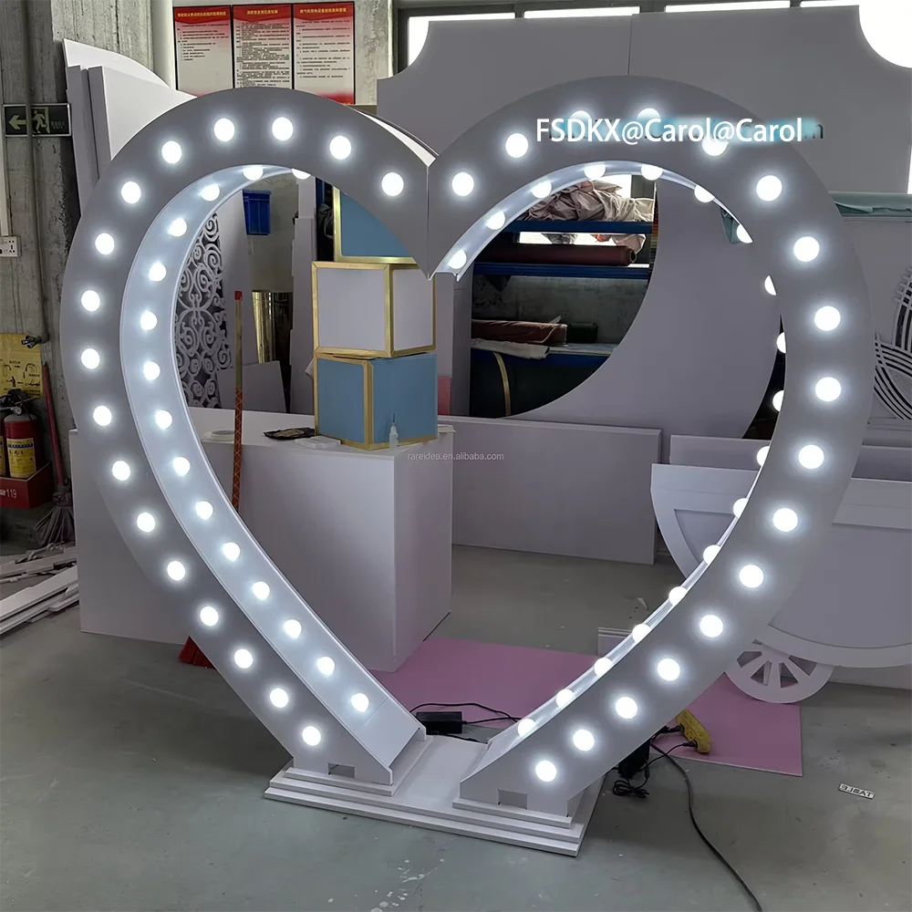 LED Heart Shaped Wedding Decoration Party Backdrop