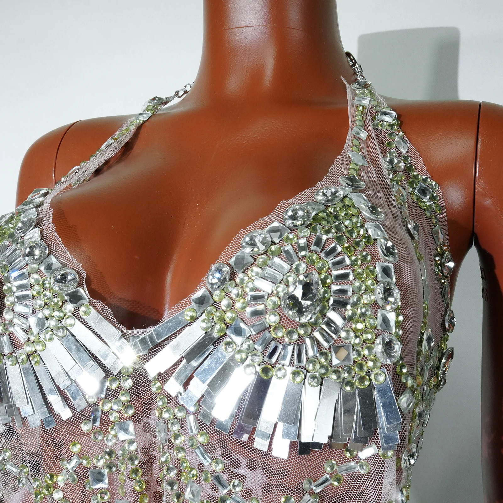 Длинное платье русалки с перьями и жемчугом, сверкающие стразы, женское сценическое платье для вечеринки, дня рождения, выпускного, наряд для фотосессии