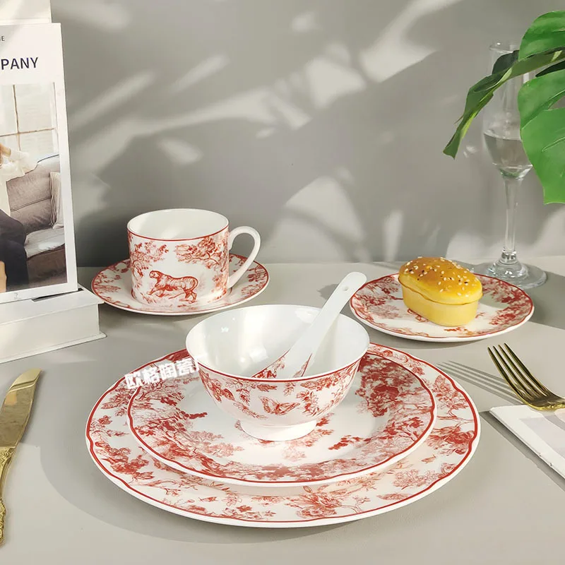 

Tableware Bone China Coffee Cups Tea Cups with Saucers Perfect for Morning Coffee Office Afternoon Tea Daily Use and Home