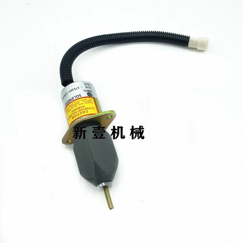 For yanmar 4TNV98 flameout solenoid valve 119807-77800 1753ES-24A3UC5B1S1 flameout switch excavator accessories