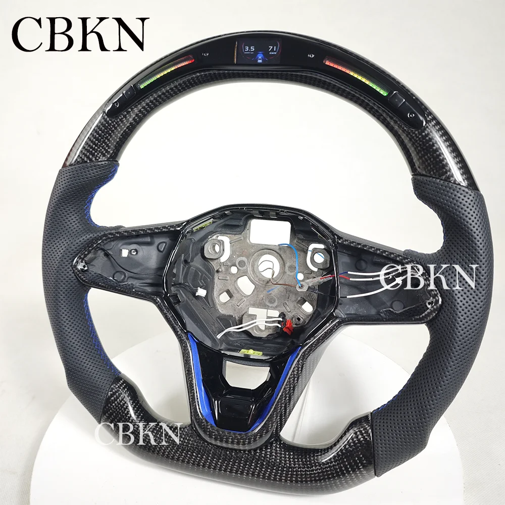 3K Gloss Carbon  LED Shift Wheel for Golf GTI R MK7.5 MK8 - RPM Display   MQB Direct Fit  Wet Look Carbon Fiber