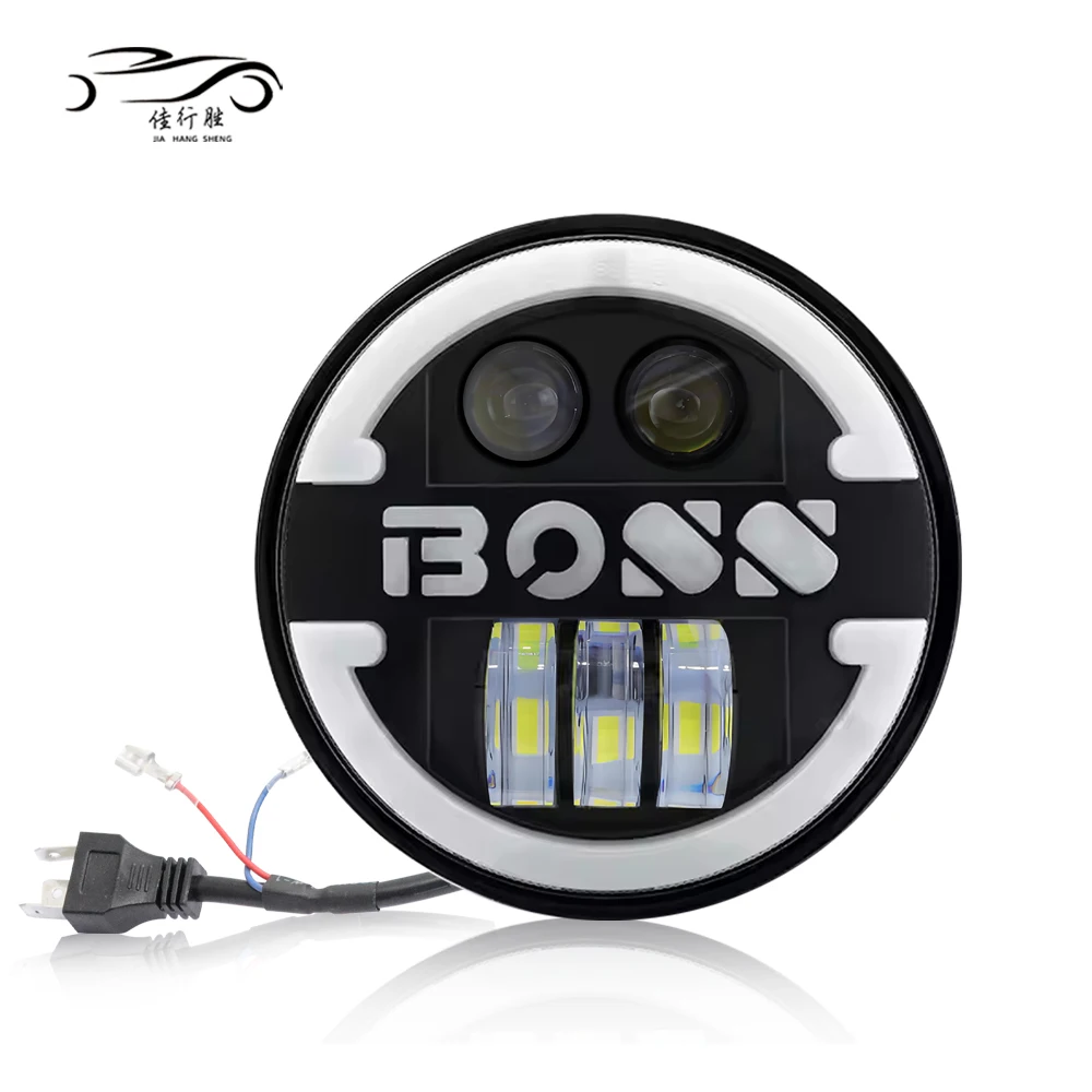 

5.7 Inch 3D LED Lens Driving Work Light 120W Dual Color Flush Mount Fog Lamp Square Round For Off Road Truck SUV ATV Motorcycle