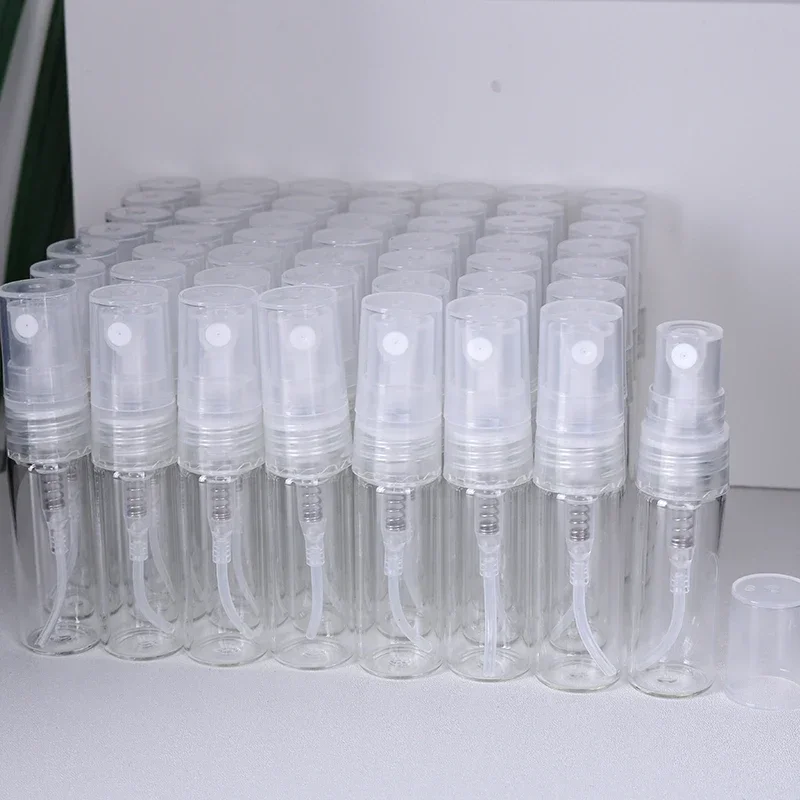 20pcs 3ml Clear Mini Perfume Glass Bottle Empty Cosmetics Bottle Sample Test Tube Thin Glass Vials