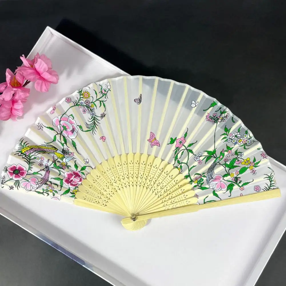 

Tassel Folding Silk Hand Fan Handheld Fan Foldable Bamboo Framed Decorative Fans Dance Fan Performance Fan Party Fans Gift