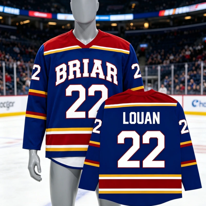 Streetwear Off Campus Briar University Hockey Jersey Graham 44 22 DI LAURENTIS 66 Tucker46 T-shirt Loose Long Sleeve Tees Men