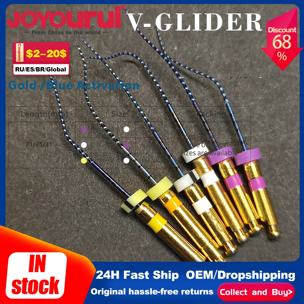 

Dental Instrument Endo Rotary Endodontic Files Teeth Whitening Endo Motor Path Glide Files for Dentistry Endo Motor Treat Tips